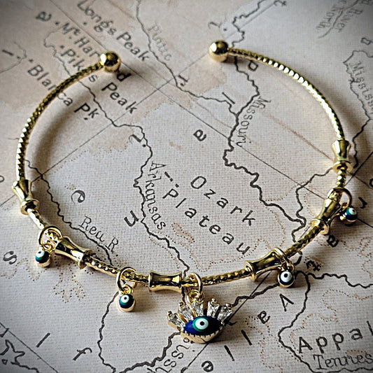 Gold Demon Eye Bracelet