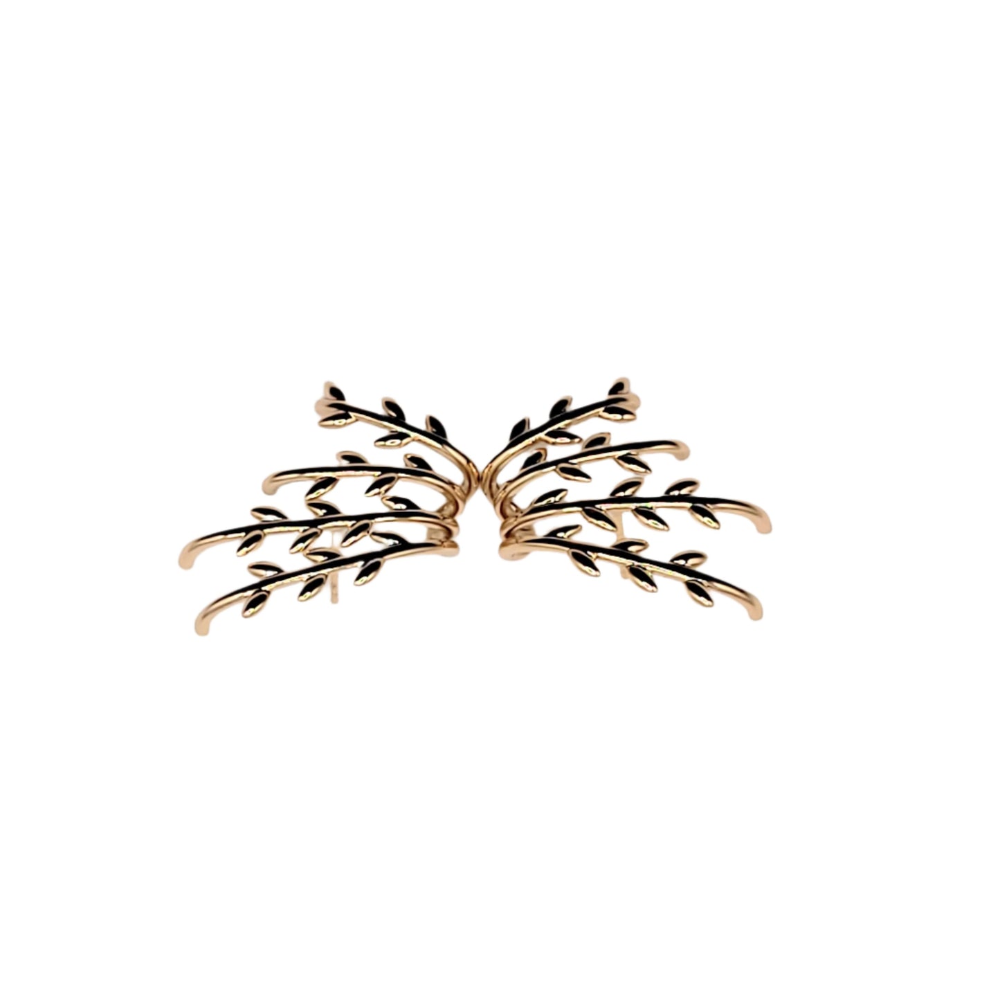 18K Gold Plated Irregular Leaf Earrings