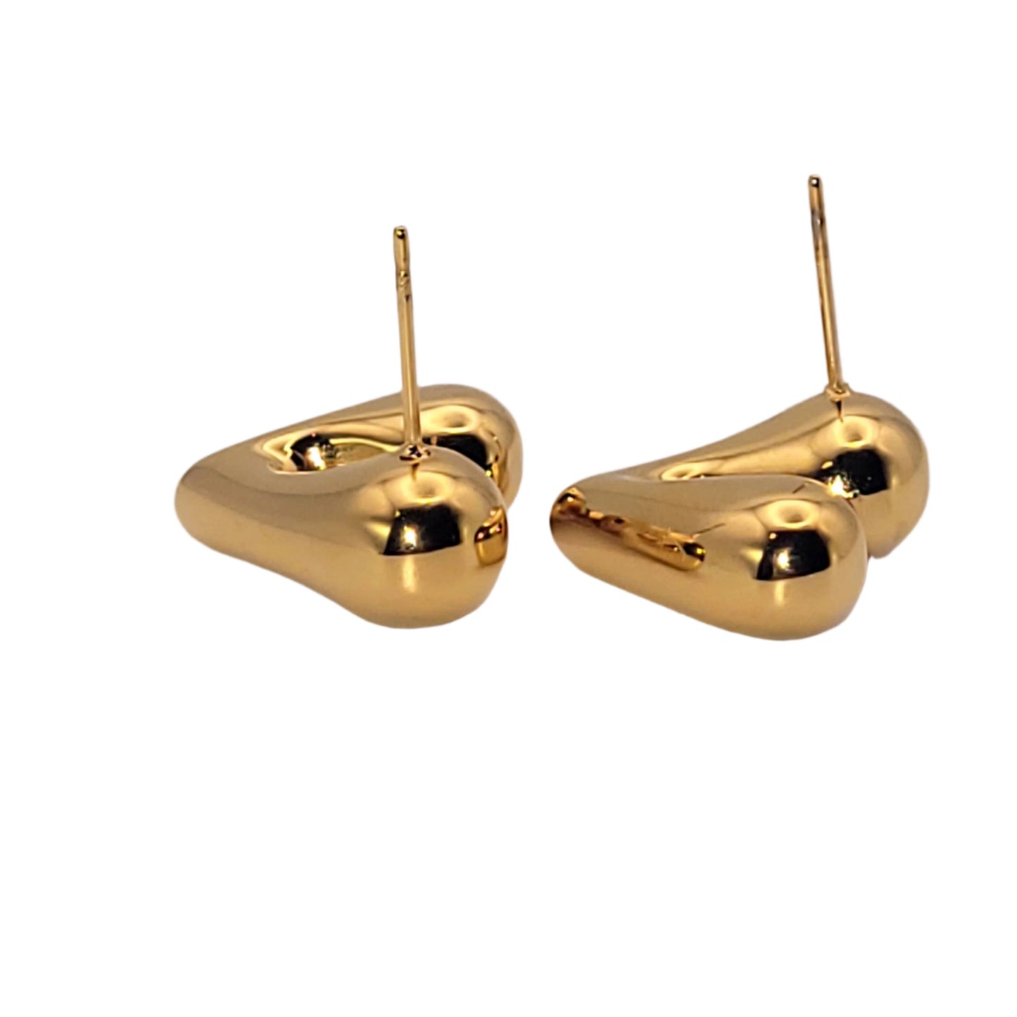 18kt Plated Love Heart Earrings