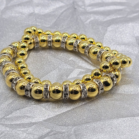 2 18K Gold filled bracelets-7"